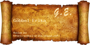 Göbbel Erika névjegykártya